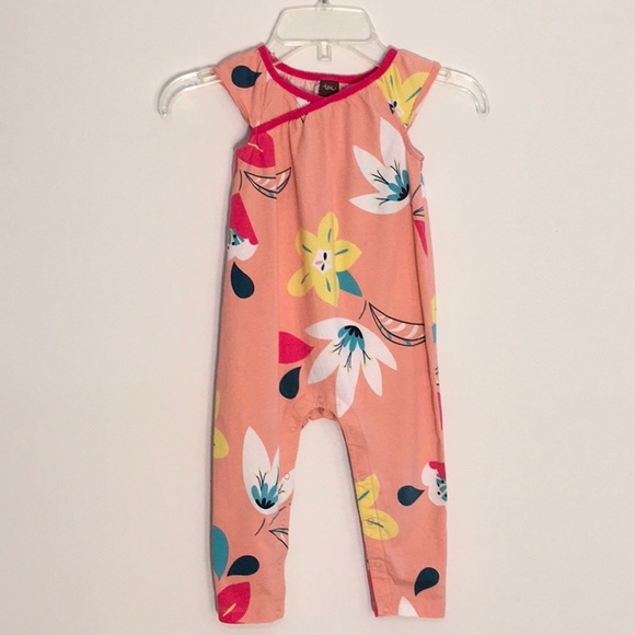 Tea Collection Other - Tea Collection Floral Print Romper Girls 18-24mos